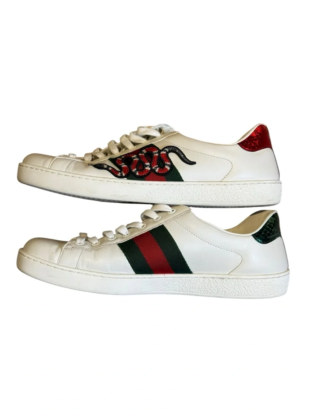 Used Gucci Ace Embroidered leather sneaker